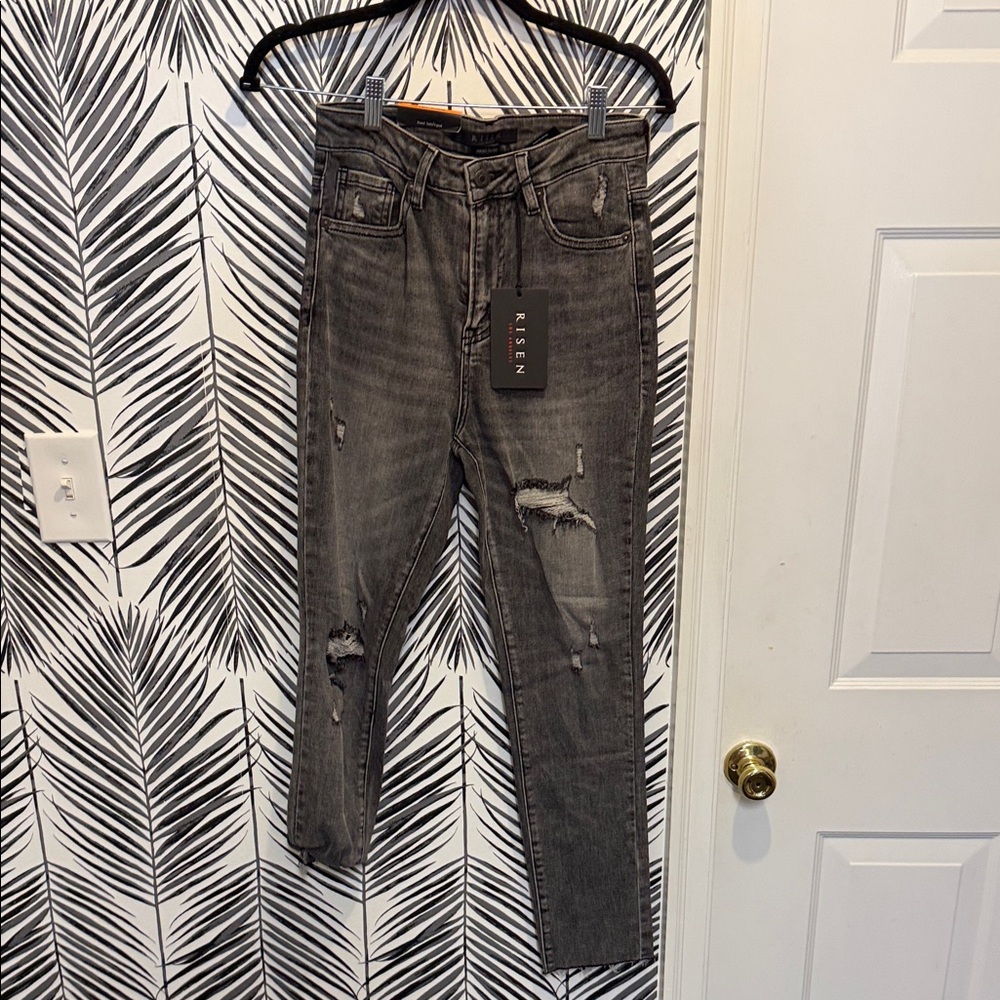 Risen Women's Skinny Jeans - Distressed Gray